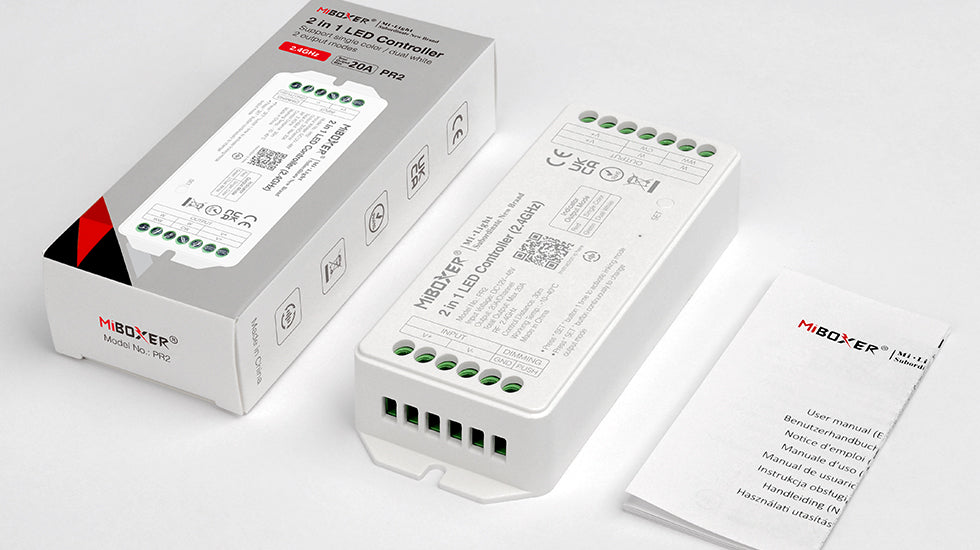 PW2, 2 in 1 LED Controller (WiFi+2.4G) Output Max 20A (Copy)