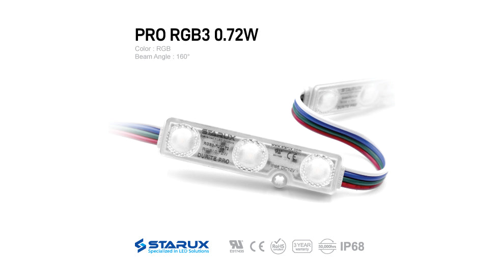 Probox Rgb Module Starux, Channel LED Module, PRO RGB3 0.72W, RGB Change Color, 50 pcs ...