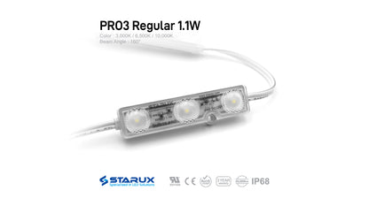 Starux, Channel LED Module, PRO3 Regular 1.1W, 1,000 pcs in 1 box