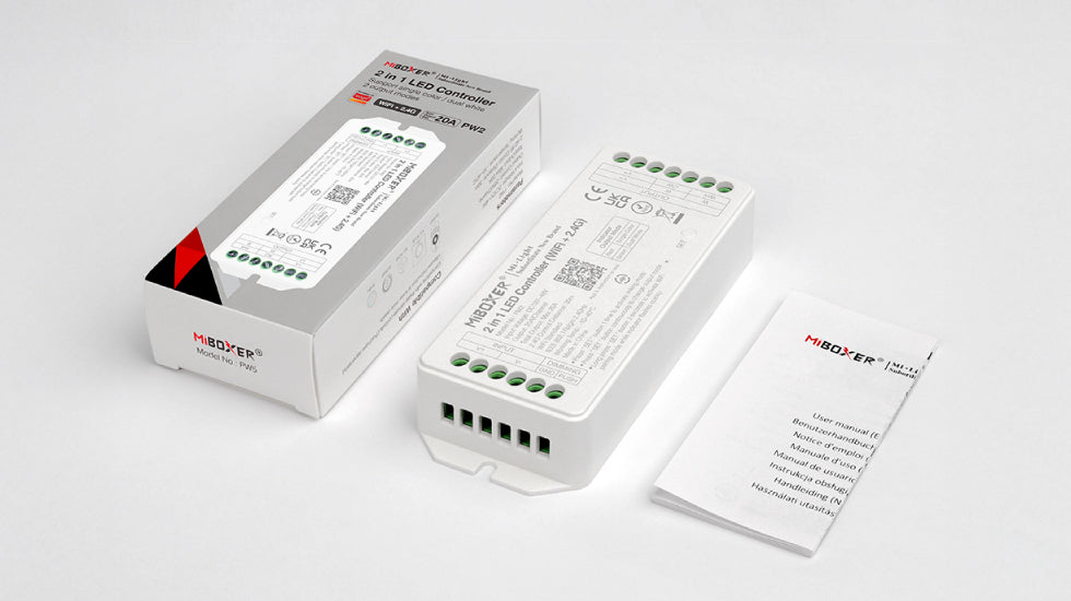 PW2, 2 in 1 LED Controller (WiFi+2.4G) Output Max 20A