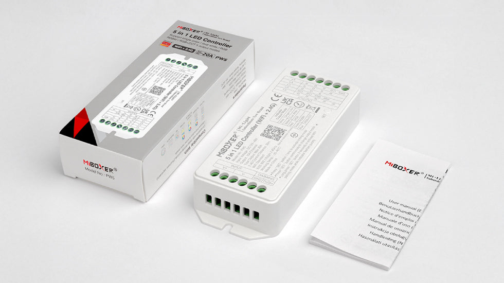 PW5, 5 in 1 LED Controller (WiFi+2.4G) Output Max 20A