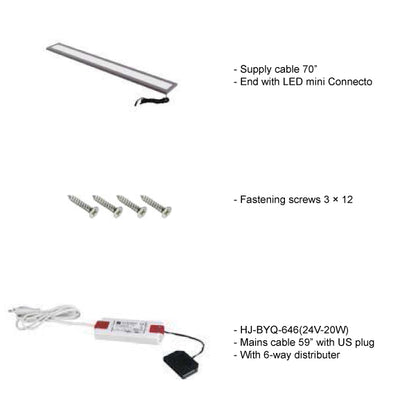 SKP Lurker Length 31.5" LED Shelf Lighting 13W x 1 pcs + 12V-20W Power Set