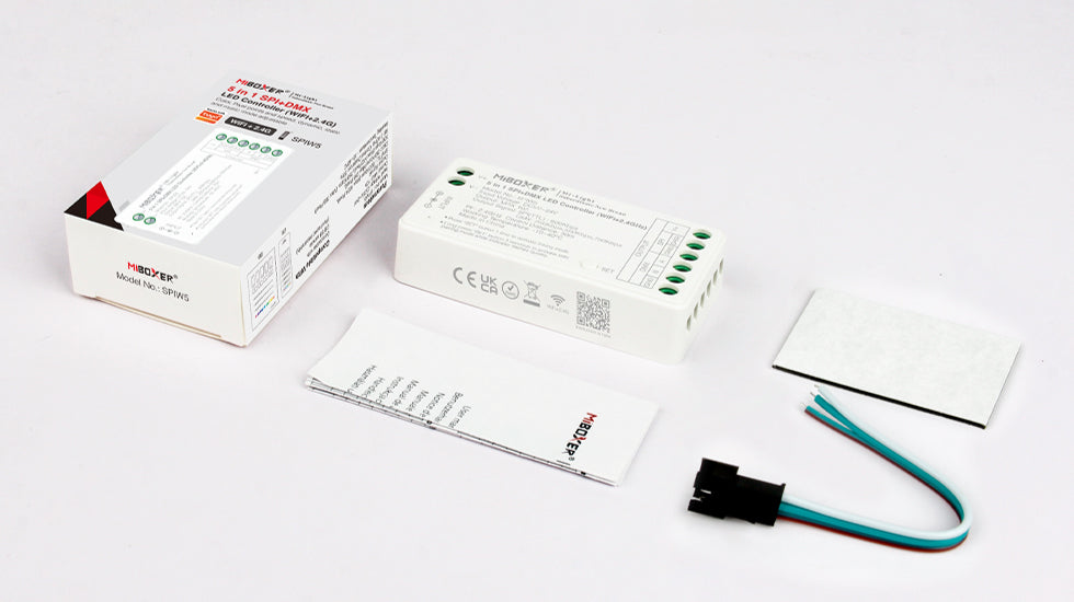 SPIW5, 5 in 1 SPI+DMX LED Controller (WiFi+2.4G)