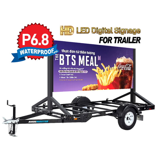 P6.8 Trailer Digital LED Signage 4 x 9 with Generator