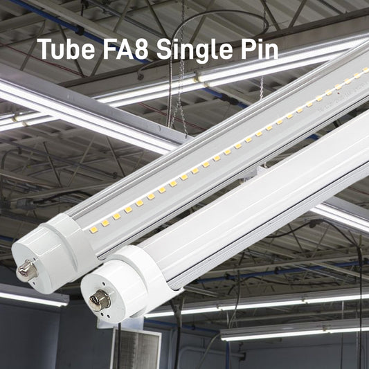 FA8 Single Pin LED Tube, High Lumen, Flicker-Free, ETL/DLC Certified