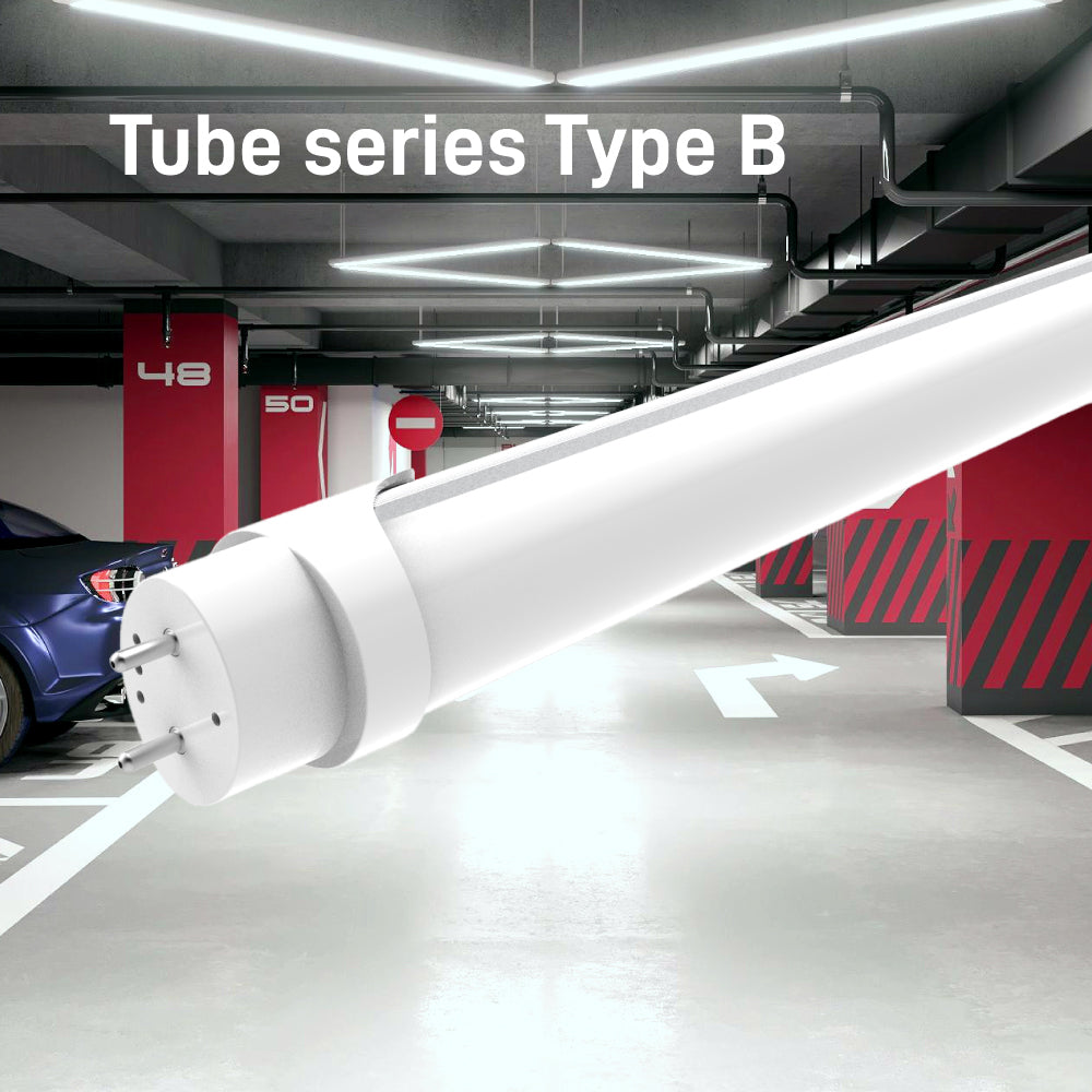 Type B LED T8 Tube, Double Brightness, Single/Double Ended, DLC Certified