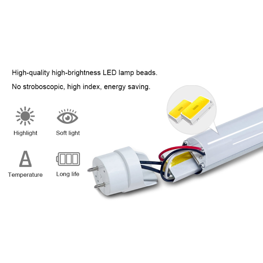 Type B LED T8 Tube, Double Brightness, Single/Double Ended, DLC Certified