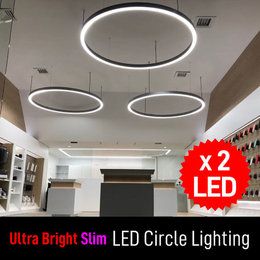 2 Times LED Line Ultra Bright Slim Circle Lighting NLLC-6060