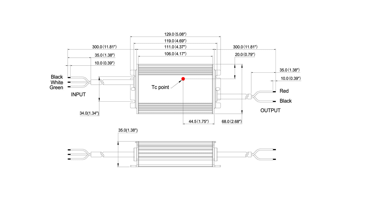 MOSO V2-060B012, Class 2, Input AC100~277V, DC12V, 60W, Power Supply IP67 x 20ea