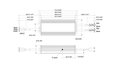 MOSO V2-120B012, Class 2, Input AC100~277V, DC12V, 120W, Power Supply IP67 x10ea