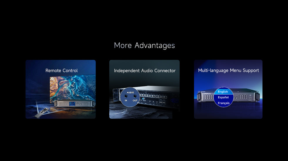 VX Pro Series, NovaStar LED Display Controller, Entire series supports real 4K, 4096×2160@60Hz, HDMI 2.0 connector