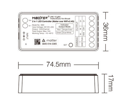SM2, 2 in 1 Controller (Matter Over WiFi+2.4GHz)
