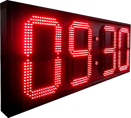 Outdoor Digit LED Temp and Time Sign 59" x 23.5"