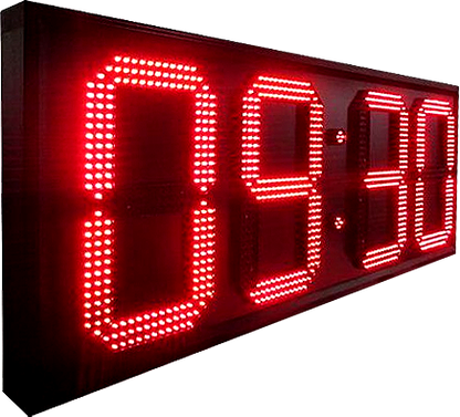 Outdoor Digit LED Temp and Time Sign 59" x 23.5"